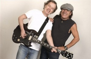 Angus Young and Brian Johnson of AC/DC