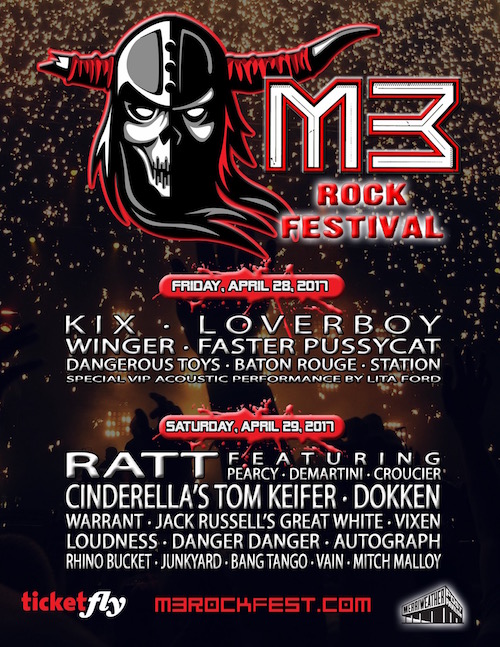 M3 ROCK FESTIVAL 2017 LINE UP ANNOUNCED, SCHEDULED FOR APRIL AND HOSTED