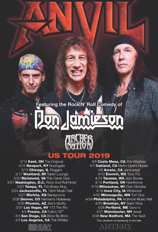 anvil band tour 2018