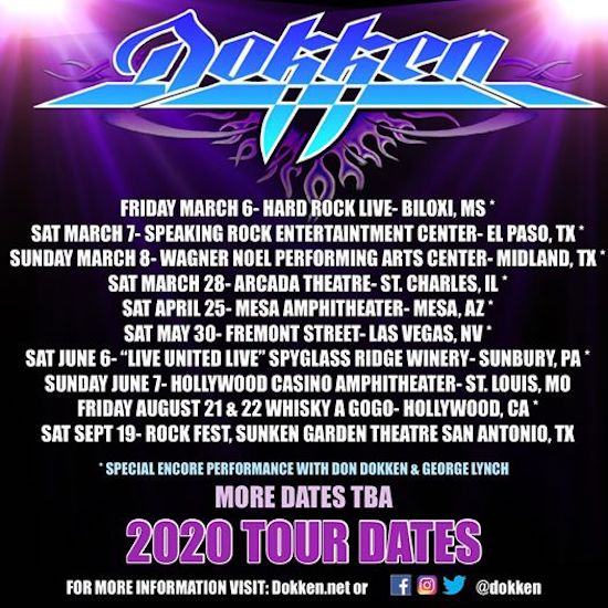 dokken tour schedule