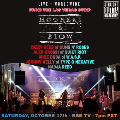 HOOKERS & BLOW ANNOUNCE WORLDWIDE LIVE STREAM CONCERT ON OCTOBER 17TH