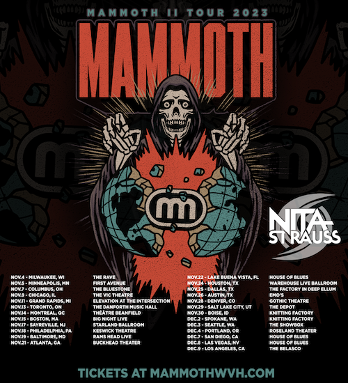 MAMMOTH WVH ANNOUNCES HEADLINE TOUR SCHEDULED TO BEGIN THIS FALL IN